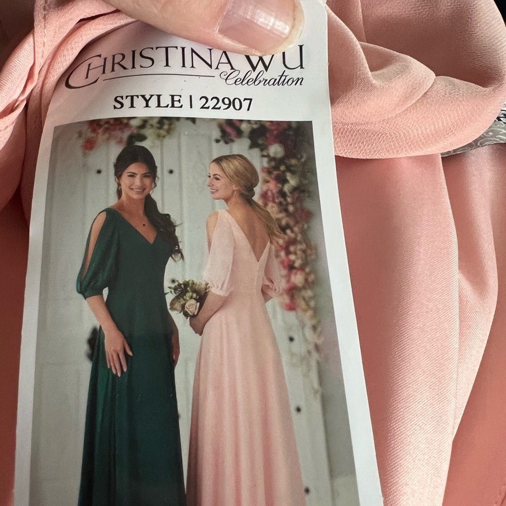 Chiffon Christina Wu Plus Size Bridesmaid Gown NWT - Picture 12 of 16
